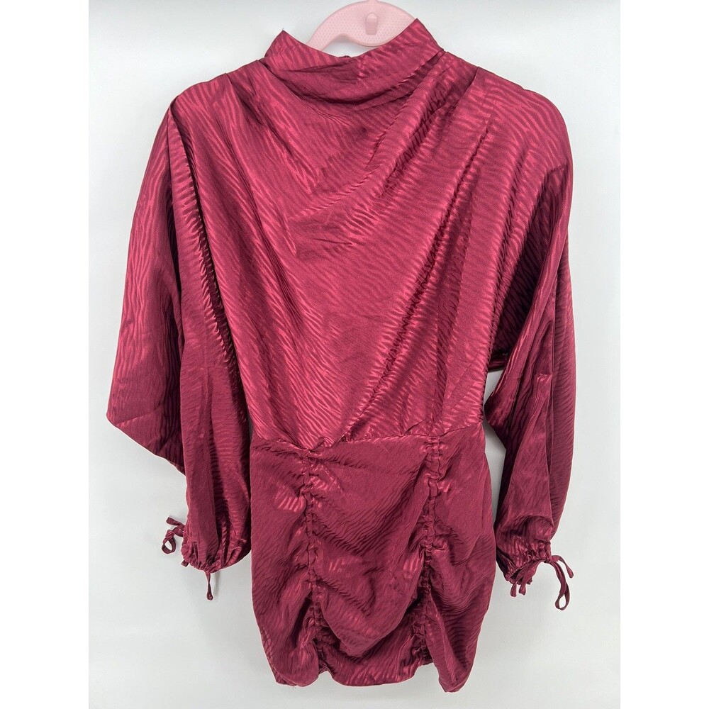 4Siennai Red Lace High Neck mini Dress Size M